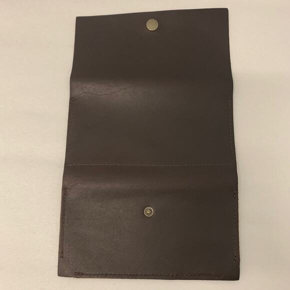 Portland Leather Goods Rancher Trifold Wallet Women Cognac Minimalist Clutch - Picture 6 of 11